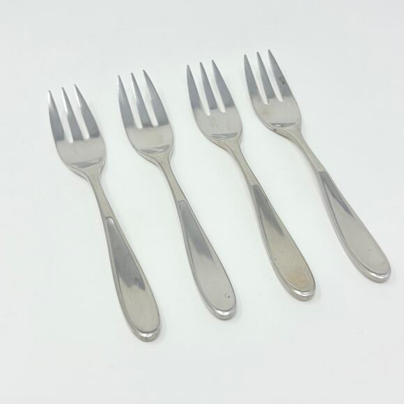 Set of 4 Salad Forks Stanley Roberts CANEEL BAY Crown Stainless Flatware Korea - Picture 1 of 6